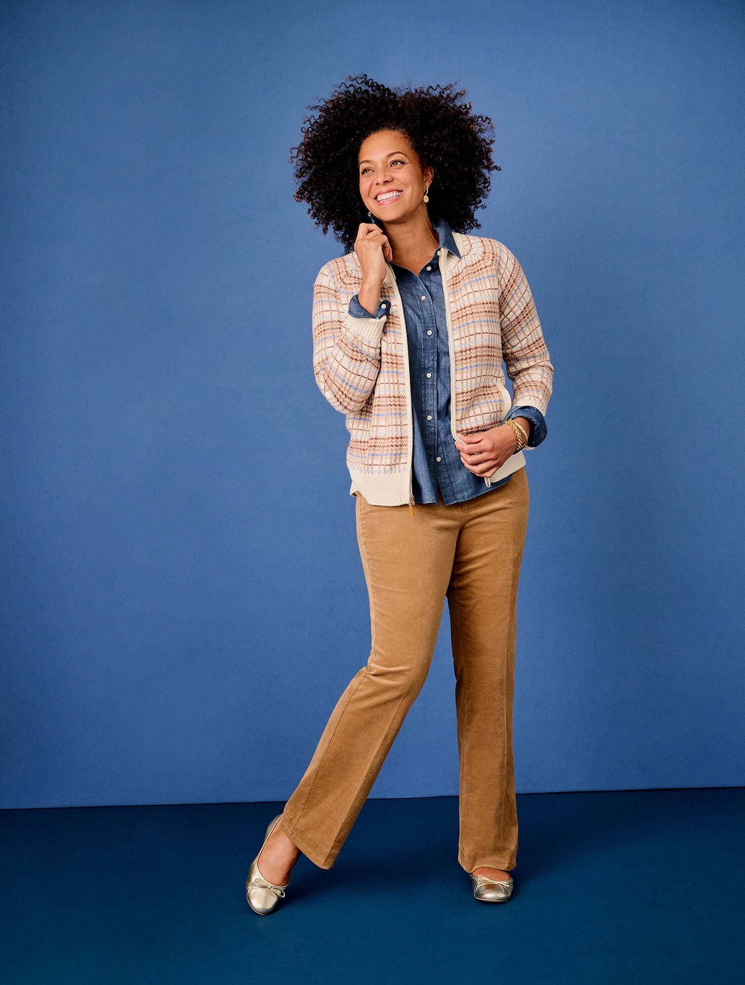 STRETCH CORDUROY FLARE LEG PANTS | Talbots on sale