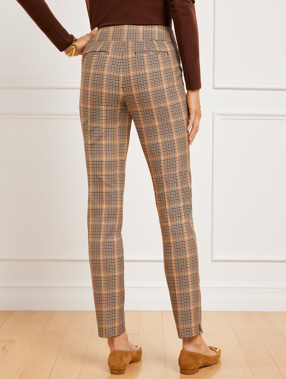TALBOTS CHATHAM SLIM ANKLE PANTS - HAYSTACK PLAID | Talbots near me