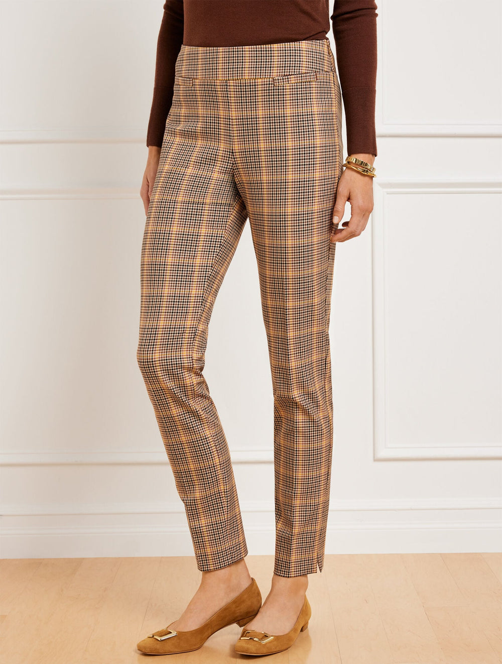 TALBOTS CHATHAM SLIM ANKLE PANTS - HAYSTACK PLAID | Talbots near me