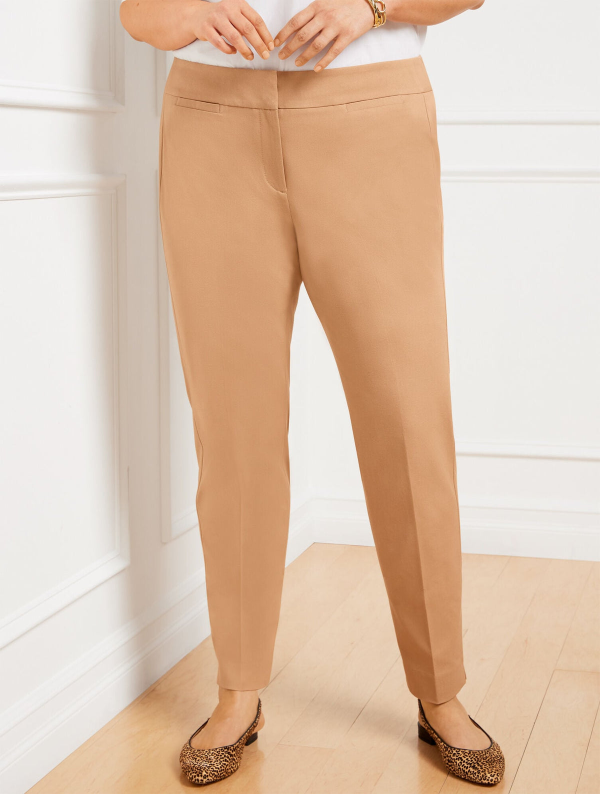 PLUS EXCLUSIVE TALBOTS CHATHAM COTTON BI-STRETCH SLIM ANKLE PANTS | Talbots sale