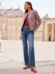 SHETLAND CROP JACKET - AUTUMN PLAID | Talbots online
