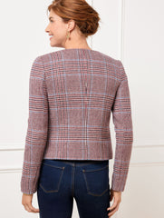 SHETLAND CROP JACKET - AUTUMN PLAID | Talbots online