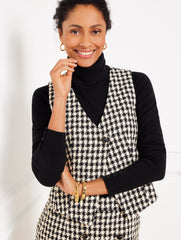 HOUNDSTOOTH TWEED VEST | Talbots sale
