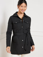 BELTED QUILTED SHIRT JACKET | Talbots US