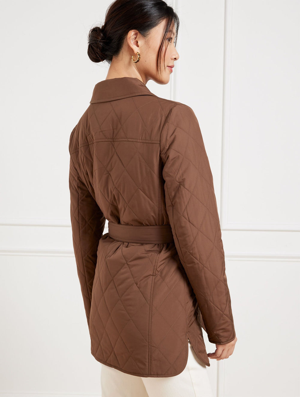 BELTED QUILTED SHIRT JACKET | Talbots US