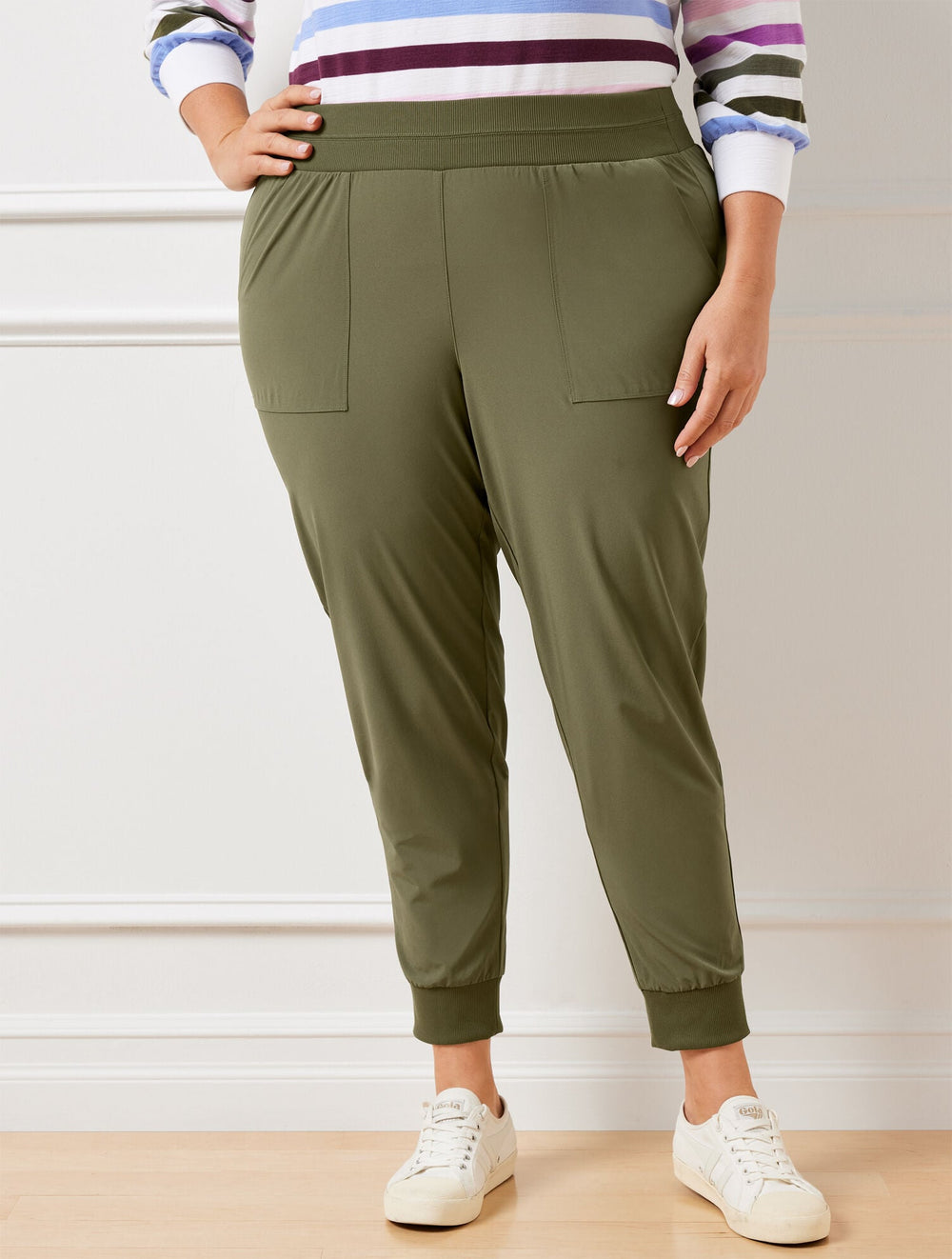 LIGHTWEIGHT WOVEN STRETCH JOGGERS | Talbots for sale