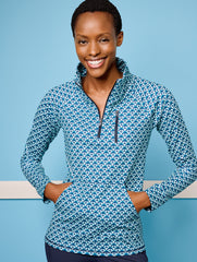 OUT & ABOUT HALF-ZIP PULLOVER - FASCINATING SCALLOP | Talbots US