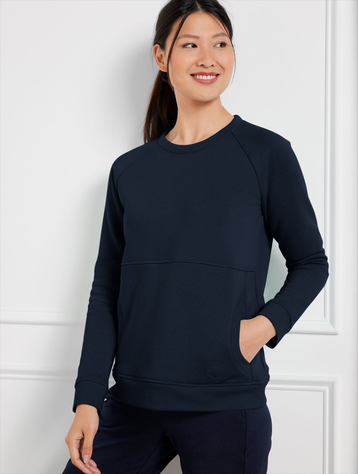 CLASSIC FRENCH TERRY CREWNECK PULLOVER | Talbots for sale