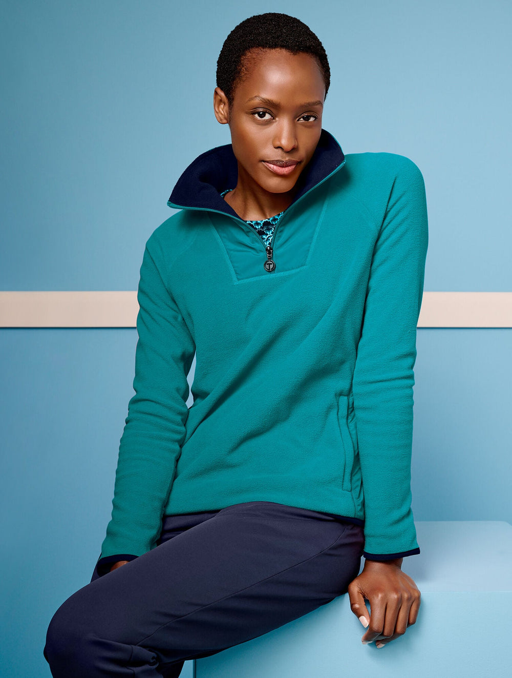 MICROFLEECE HALF-ZIP PULLOVER | Talbots US