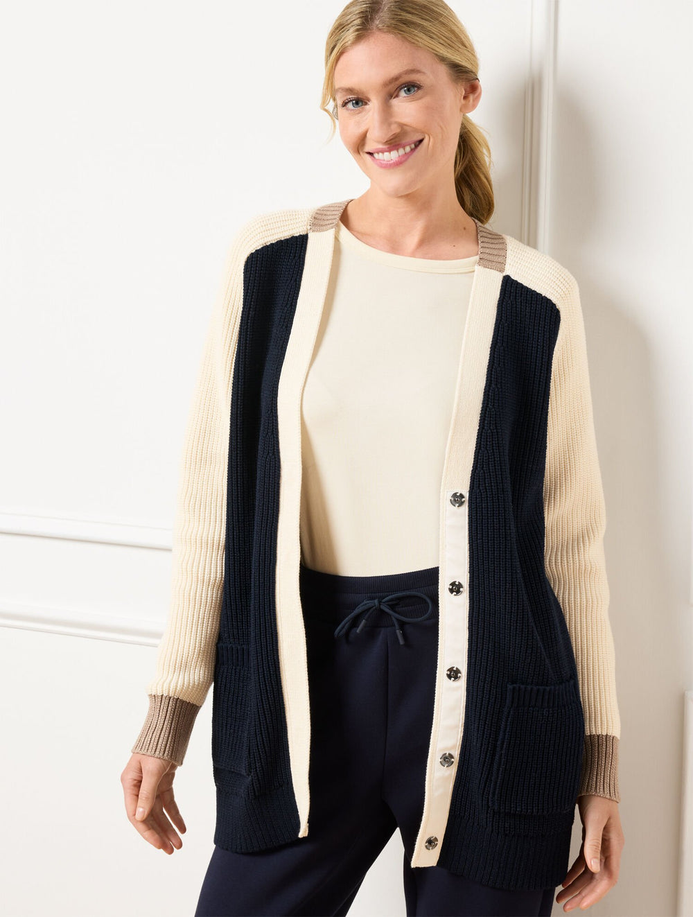 COLORBLOCK CARDIGAN | Talbots discount