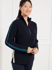 TIPPED HALF-ZIP SWEATER | Talbots online