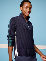 TIPPED HALF-ZIP SWEATER | Talbots online