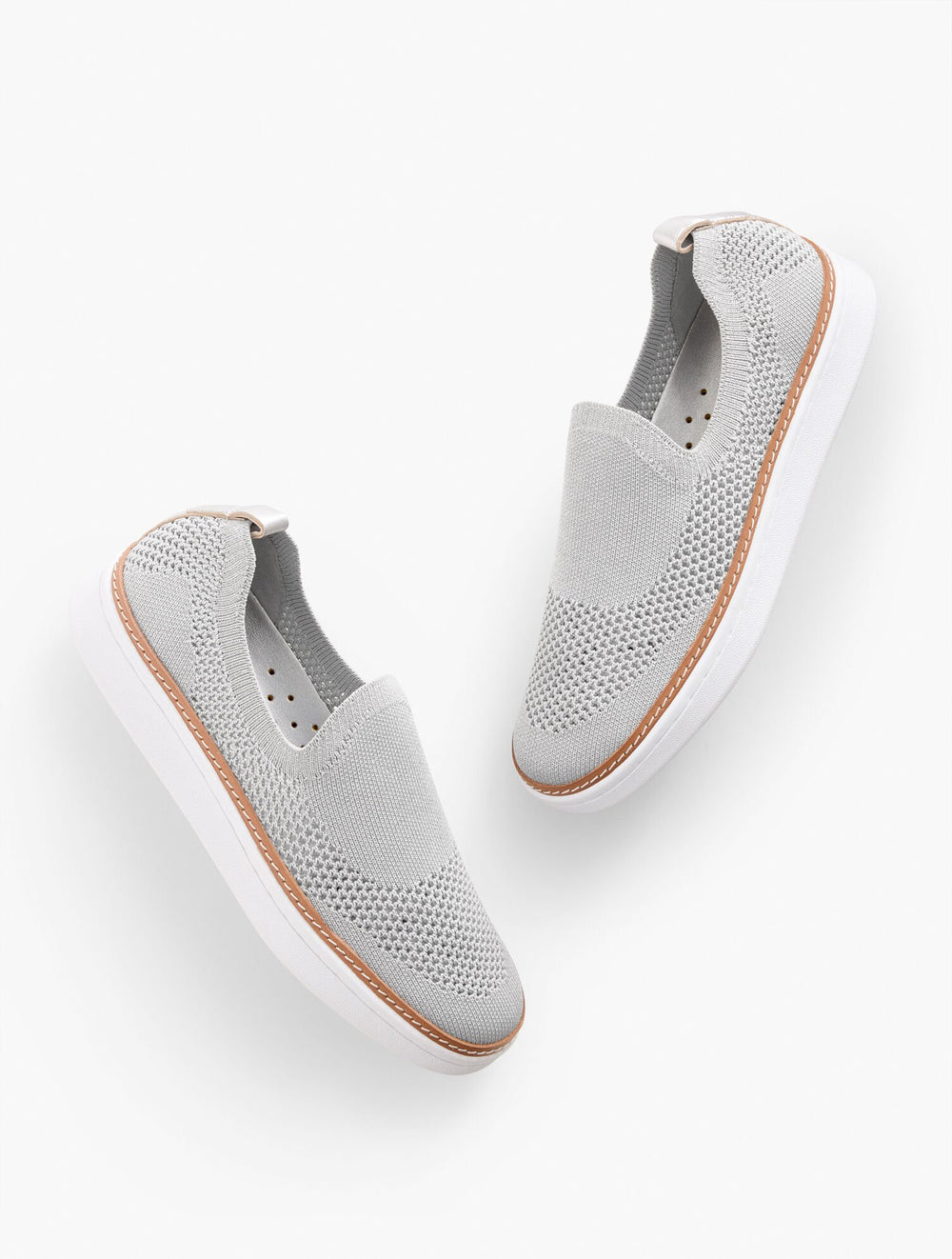 BRITTANY METALLIC SLIP ON KNIT SNEAKERS | Talbots for sale