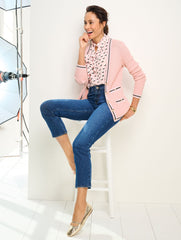 SHADOW DOT TIE NECK SHELL | Talbots outlet
