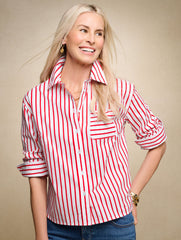 POPLIN SHORT SHIRT - NAUTICAL STRIPE | Talbots online