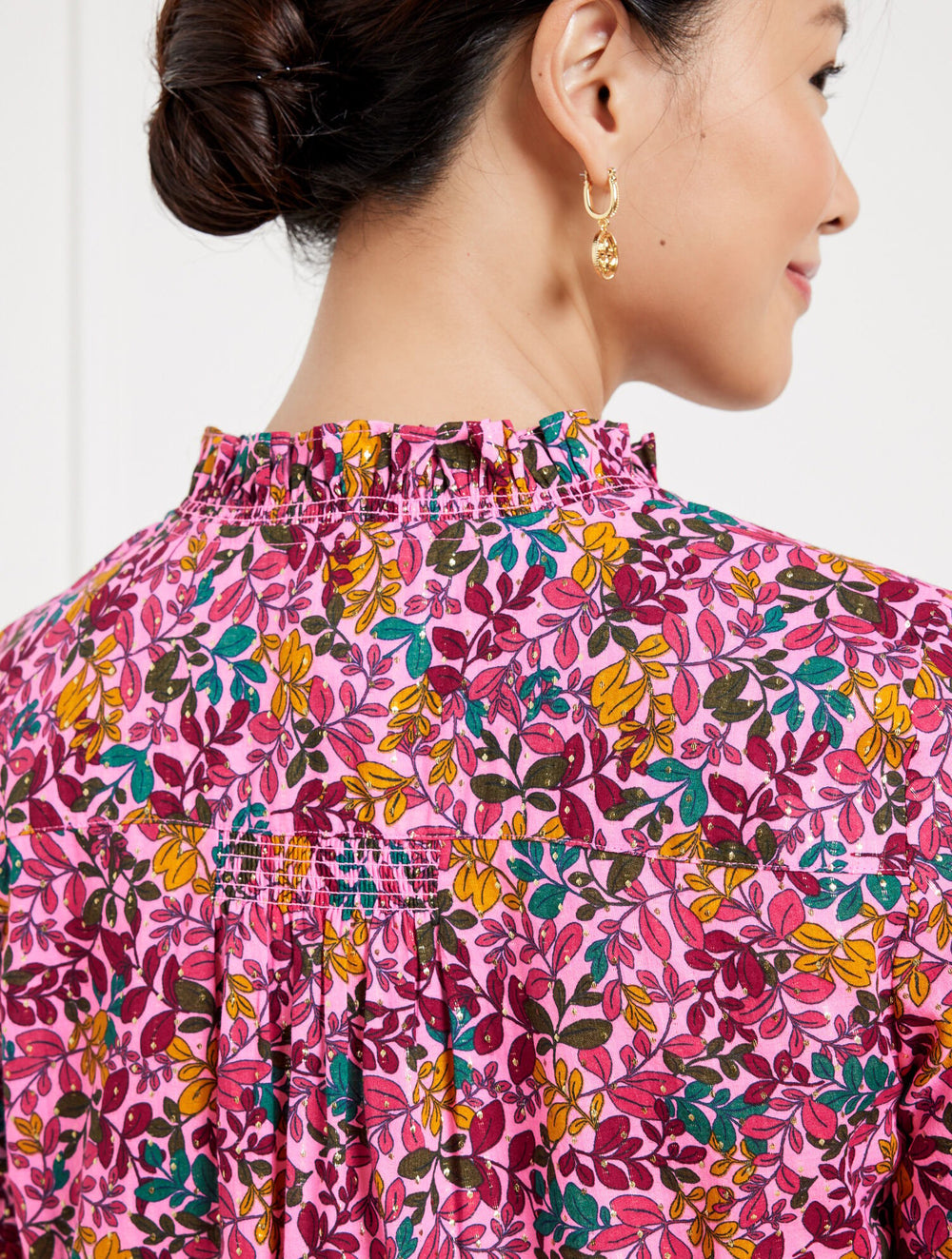 RUFFLE TOP - GATHERED LEAVES | Talbots discount