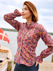 RUFFLE TOP - GATHERED LEAVES | Talbots discount