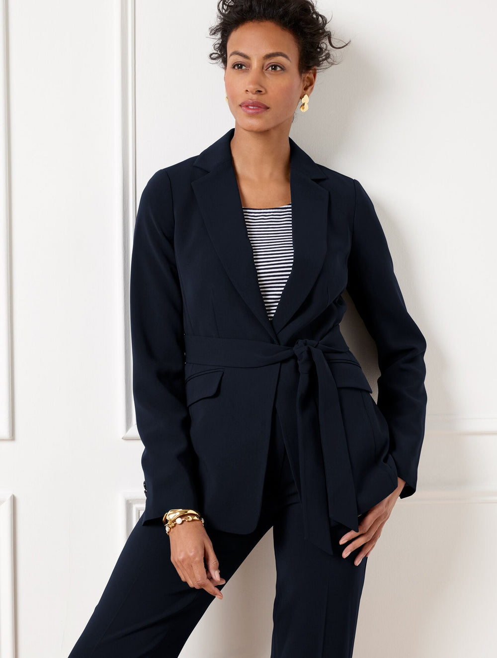 EASY TRAVEL TIE WAIST BLAZER | Talbots online