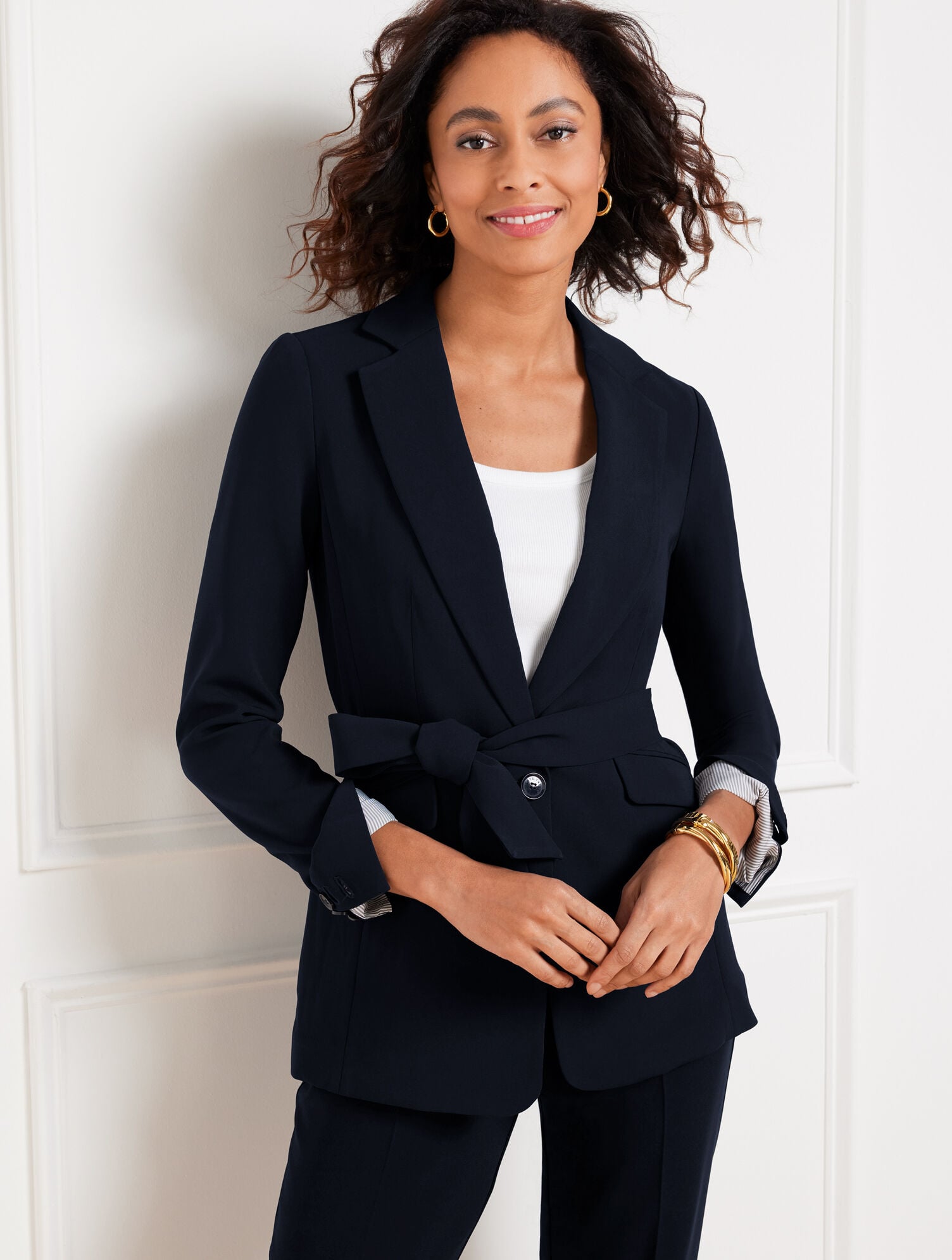 EASY TRAVEL TIE WAIST BLAZER | Talbots online