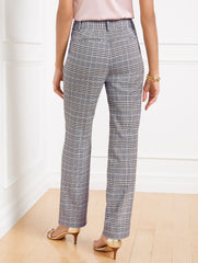 LAKE GLEN PLAID STRAIGHT LEG PANTS | Talbots discount
