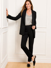 LUXE PONTE TAPERED LEG PANTS | Talbots on sale