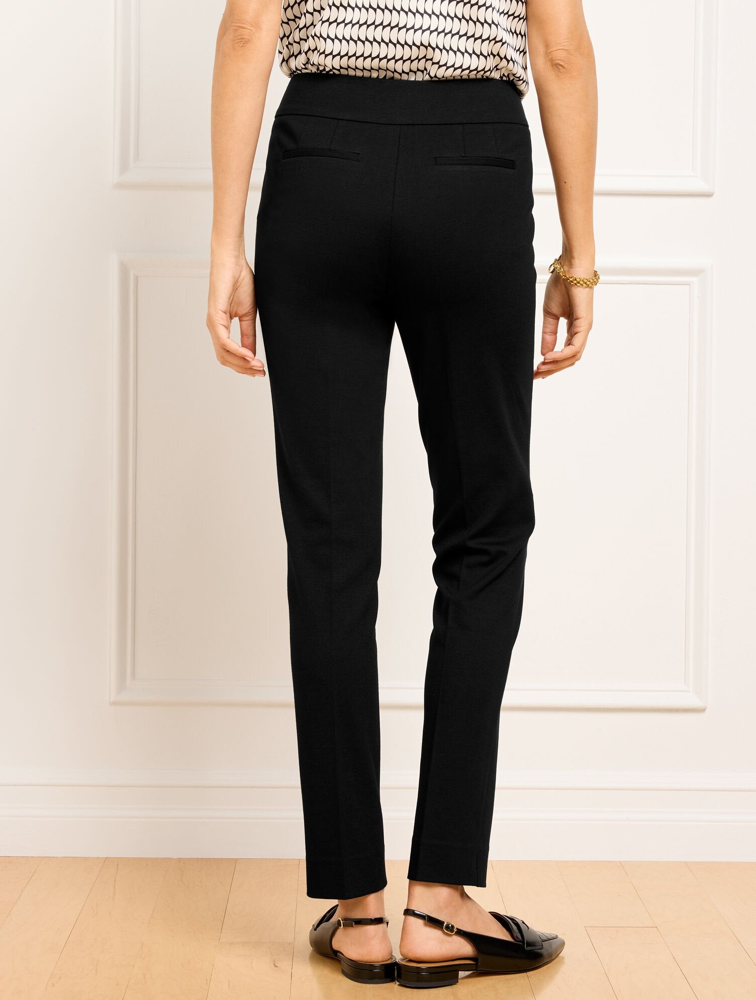 LUXE PONTE TAPERED LEG PANTS | Talbots on sale