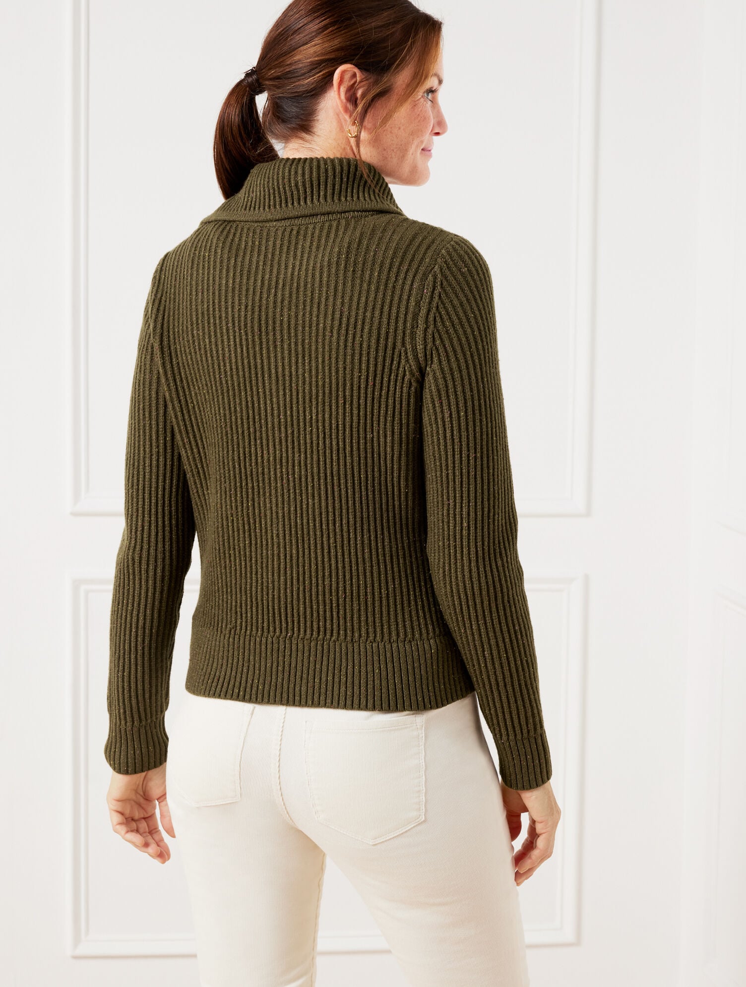 POINTELLE KNIT SWEATER JACKET - TWEED | Talbots on sale