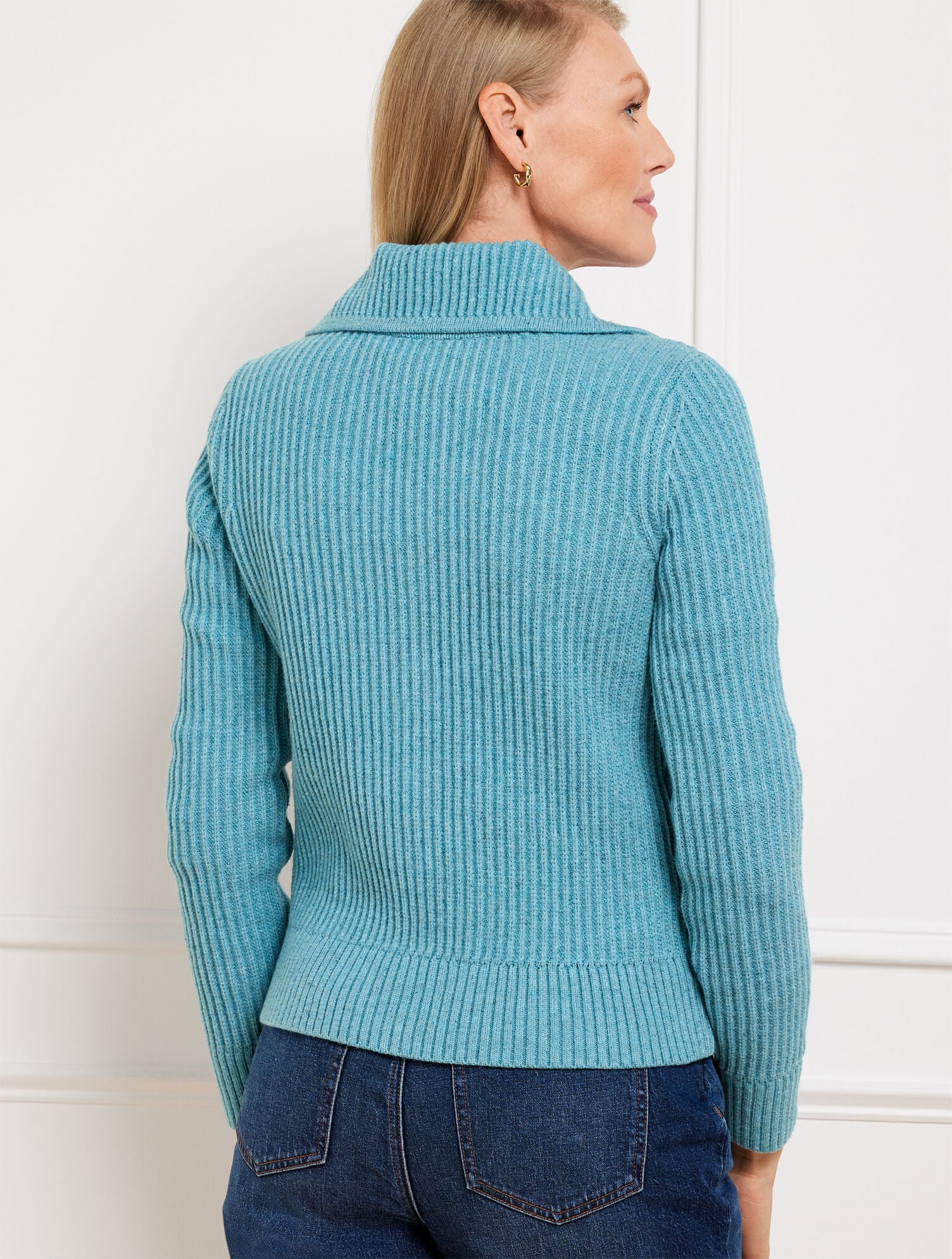 POINTELLE KNIT SWEATER JACKET - TWEED | Talbots on sale