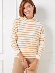 CROP TURTLENECK - METALLIC STRIPE | Talbots near me