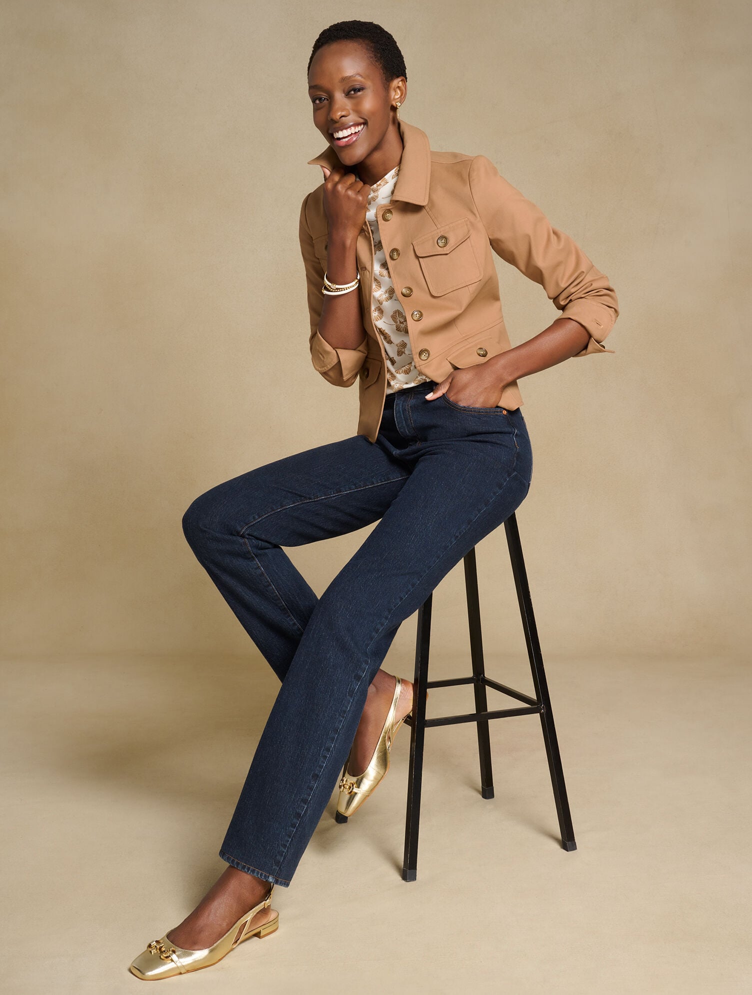 HIGH WAIST RELAXED JEANS - MICHELE WASH | Talbots on sale