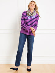 HIGH WAIST RELAXED LEG JEANS - STILLWELL WASH | Talbots sale