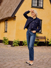 HIGH WAIST RELAXED LEG JEANS - STILLWELL WASH | Talbots sale