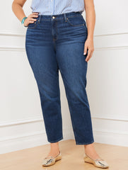 SLIM STRAIGHT ANKLE JEANS - BETTINA WASH | Talbots discount