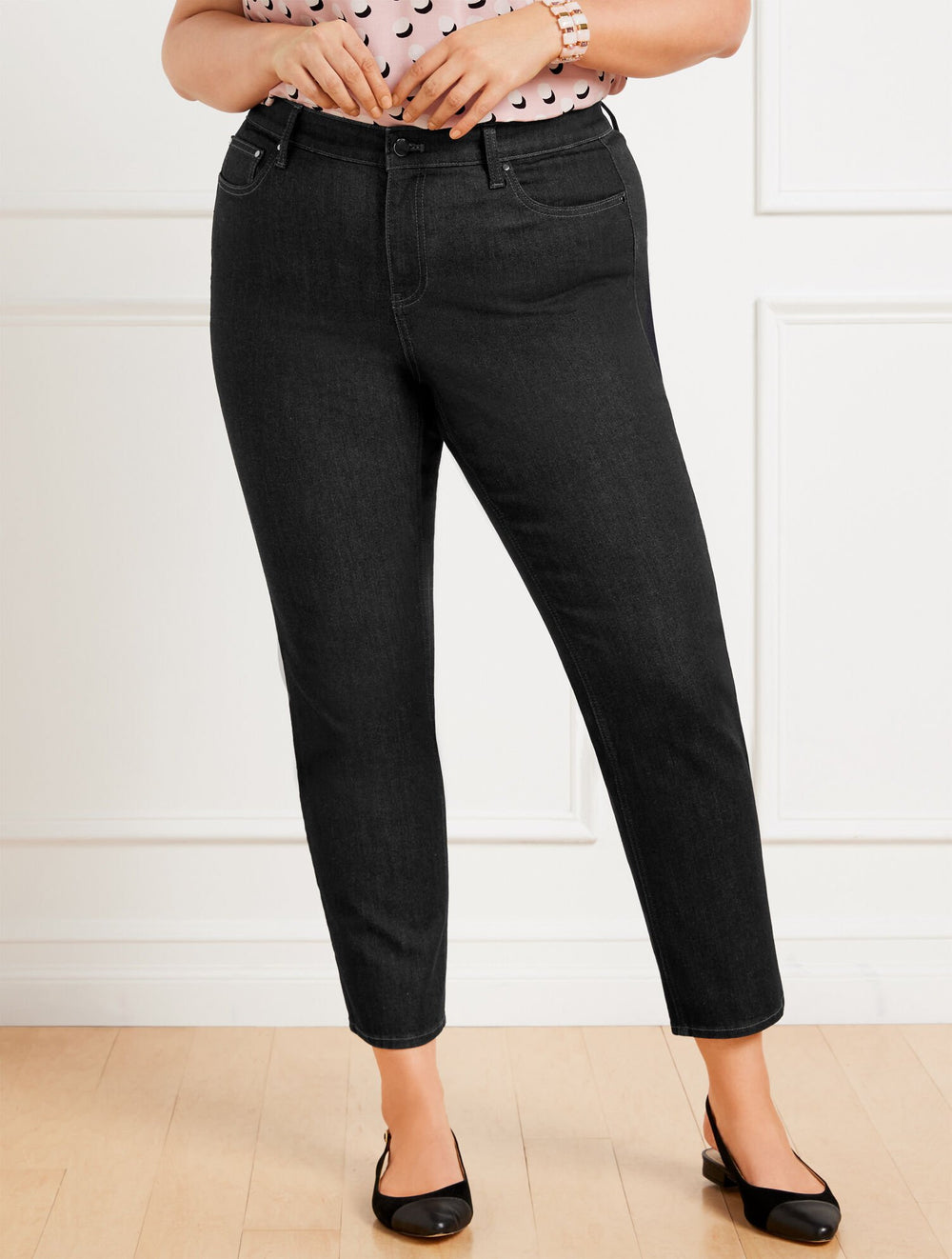 SLIM STRAIGHT ANKLE JEANS - ELLIOT WASH | Talbots sale