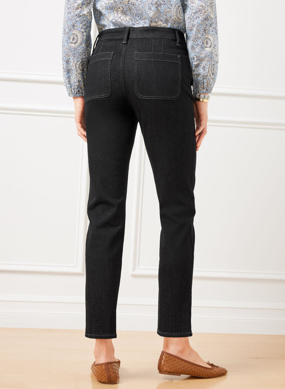 SLIM STRAIGHT ANKLE JEANS - ELLIOT WASH | Talbots sale