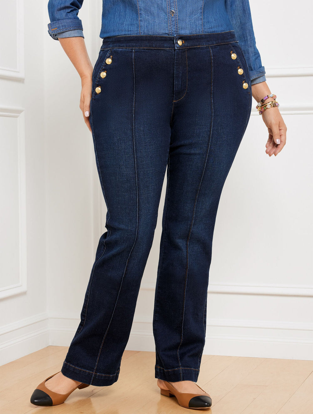 SAILOR FLARE LEG JEANS - LILLIA WASH | Talbots US