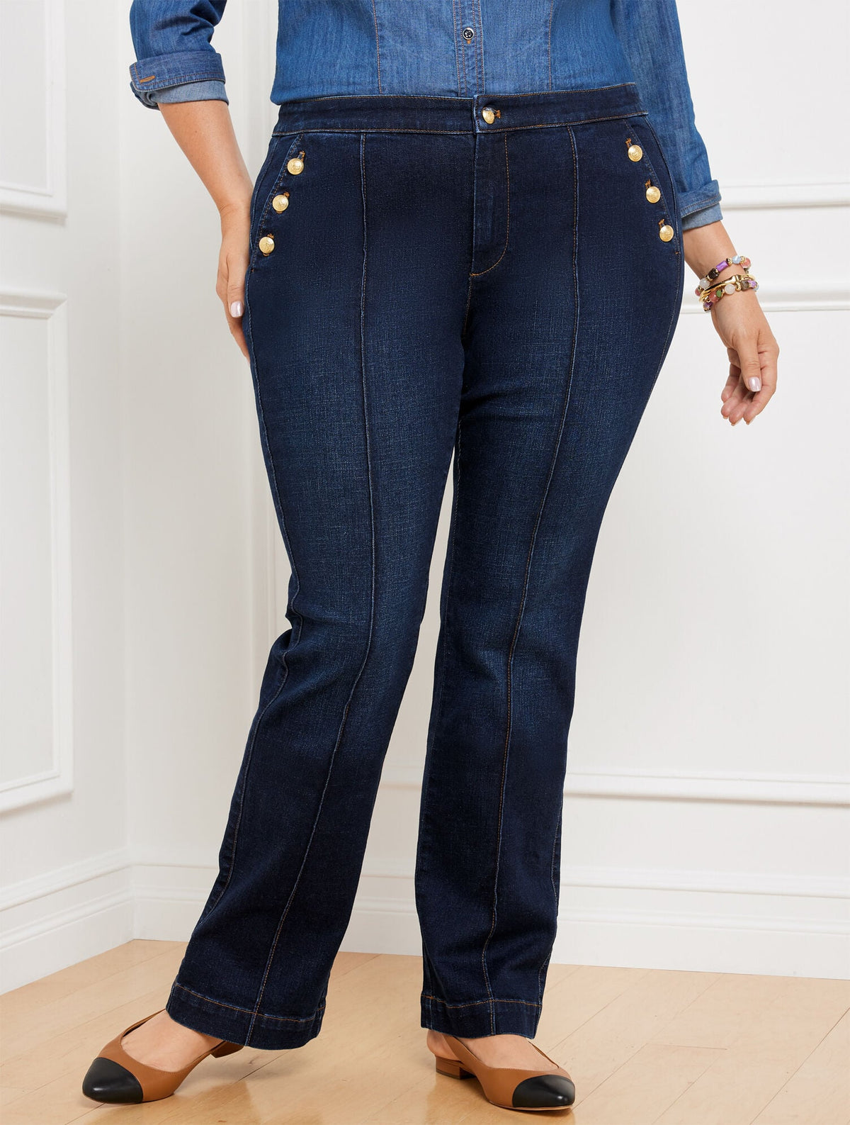 SAILOR FLARE LEG JEANS - LILLIA WASH | Talbots US