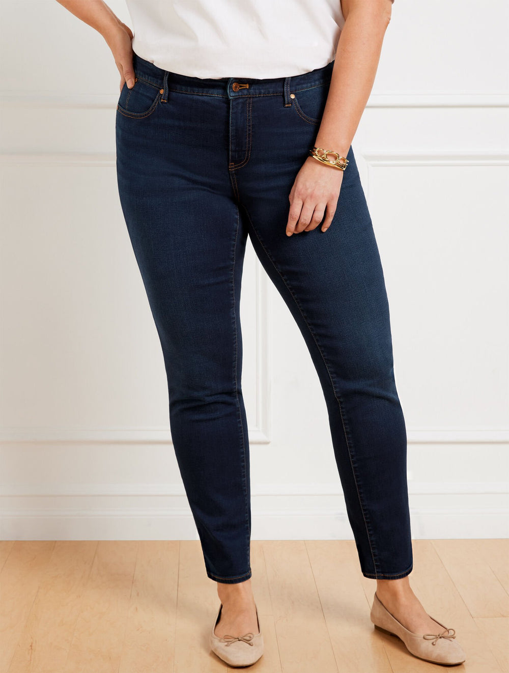 PLUS EXCLUSIVE SLIM ANKLE JEANS - TORRANCE WASH - CURVY FIT | Talbots discount