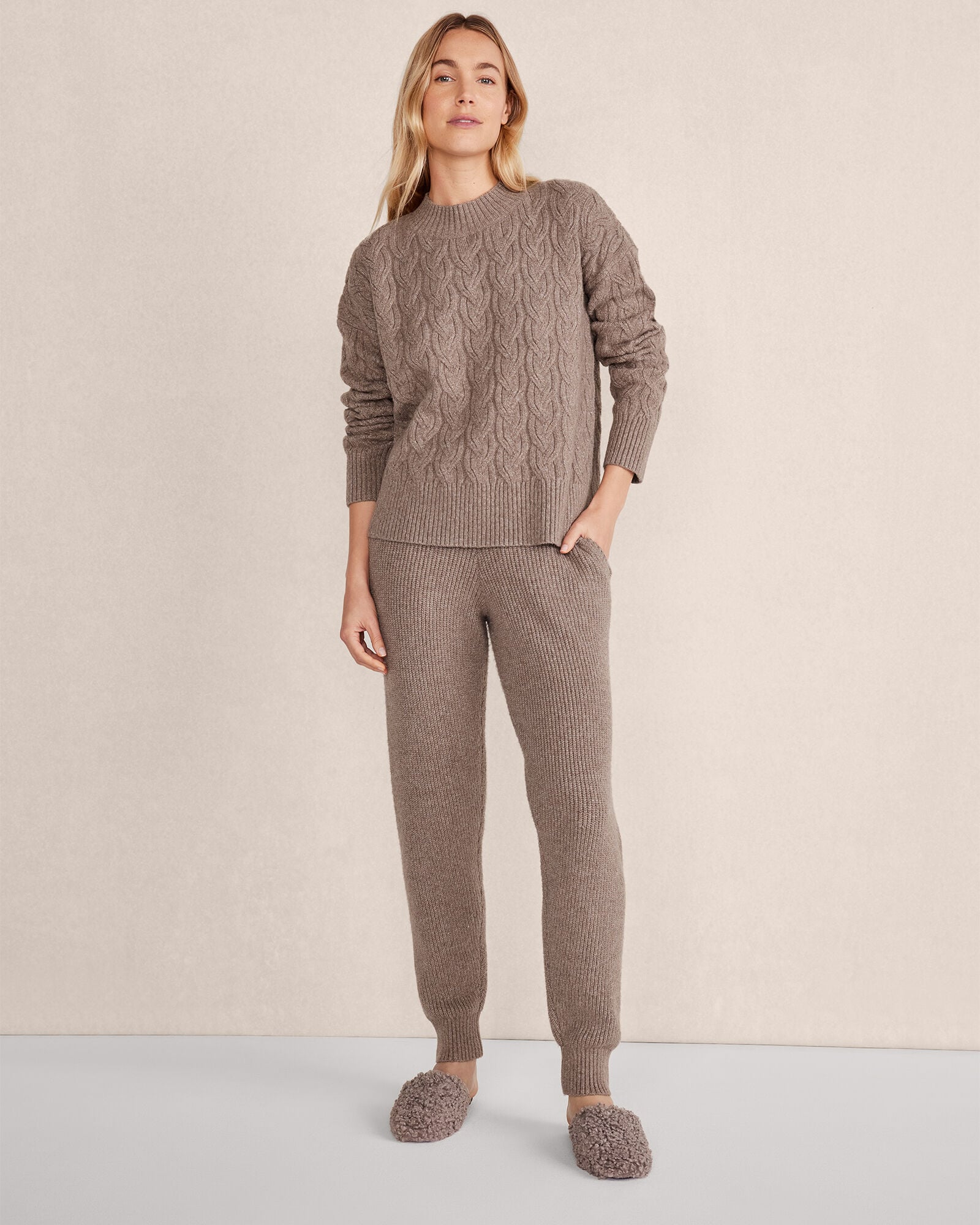 ORGANIC COTTON BLEND RIBBED JOGGERS | Talbots outlet