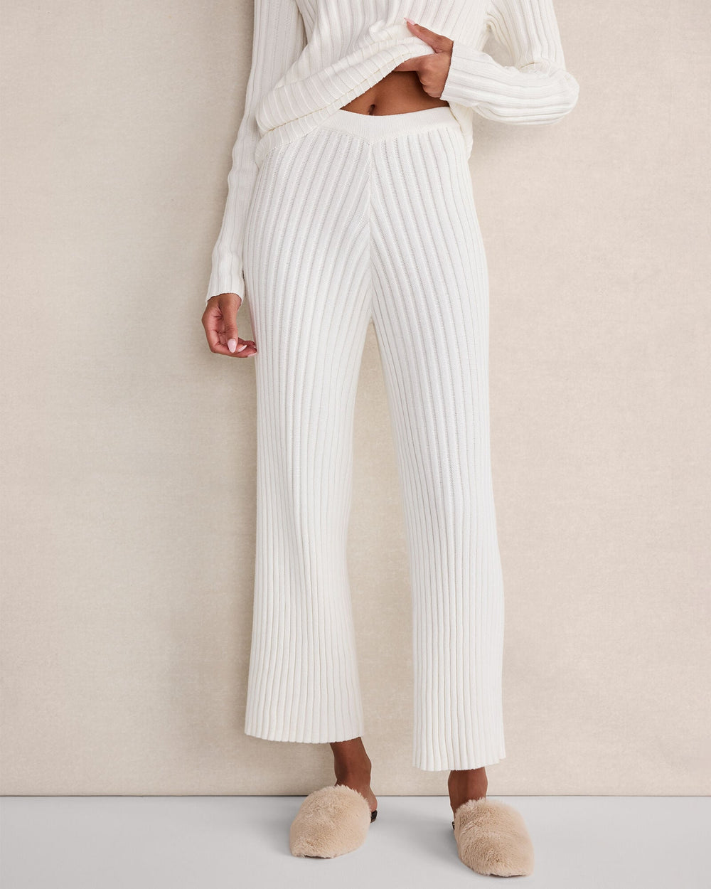 ORGANIC COTTON RIB KNIT PANTS | Talbots near me