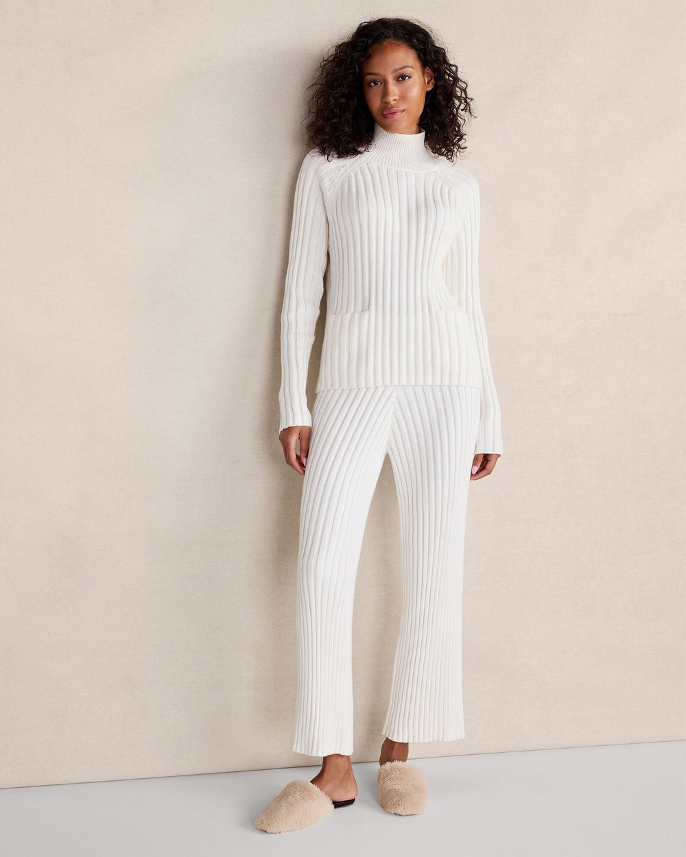 ORGANIC COTTON RIB KNIT PANTS | Talbots near me