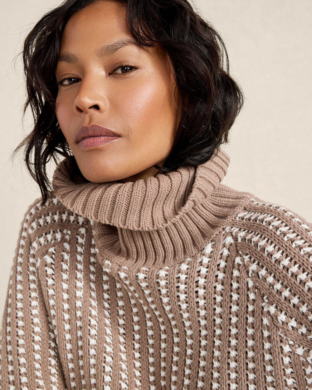 TEXTURE STITCH TURTLENECK | Talbots discount