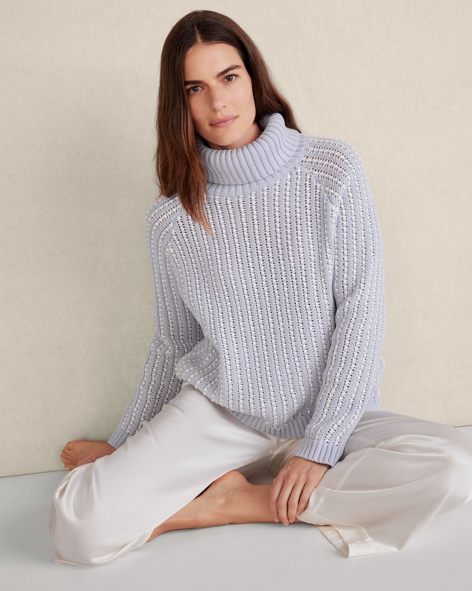 TEXTURE STITCH TURTLENECK | Talbots discount