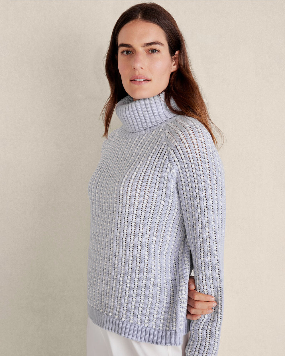 TEXTURE STITCH TURTLENECK | Talbots discount