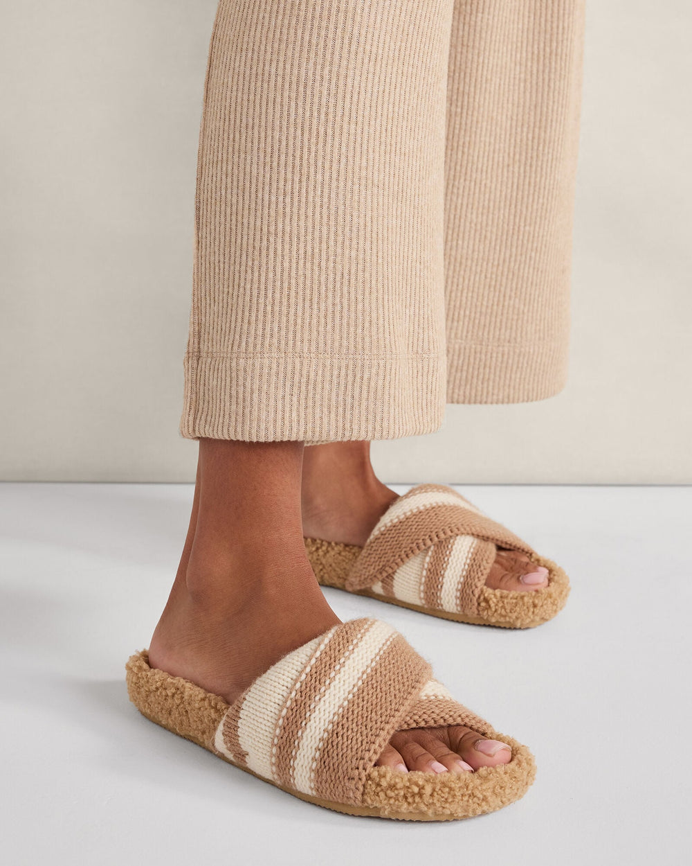 TWISTED SWEATERKNIT SLIDES | Talbots outlet