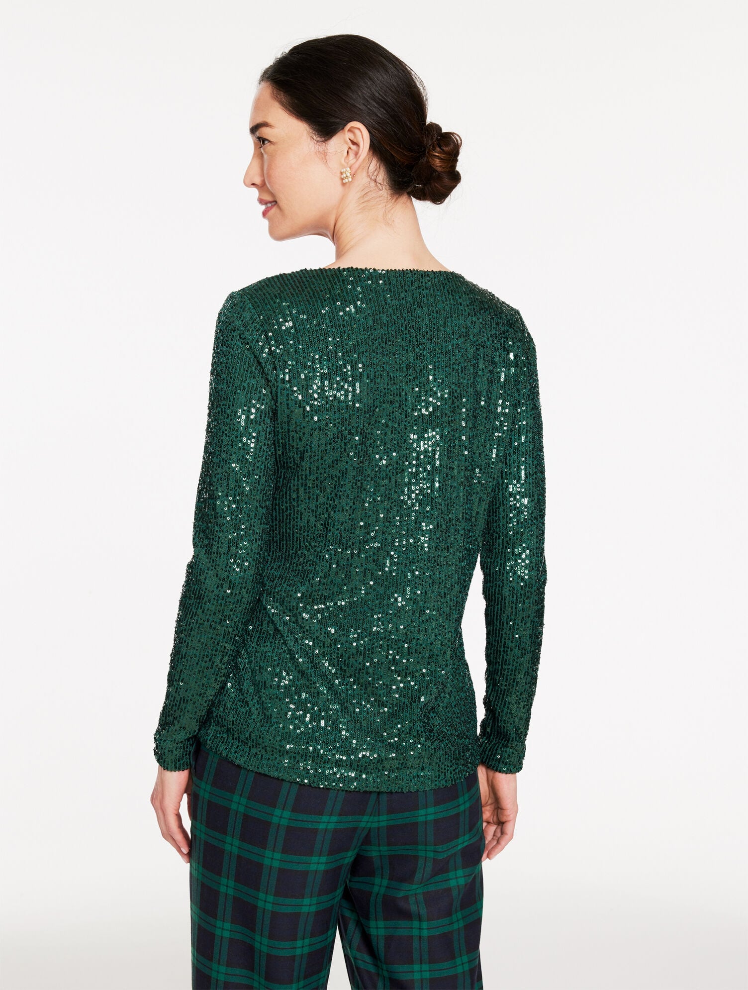 SEQUIN CREWNECK TEE | Talbots online