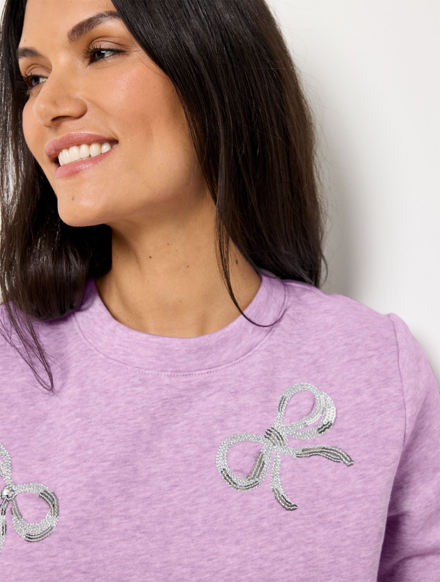 EMBELLISHED CREWNECK SWEATSHIRT | Talbots discount