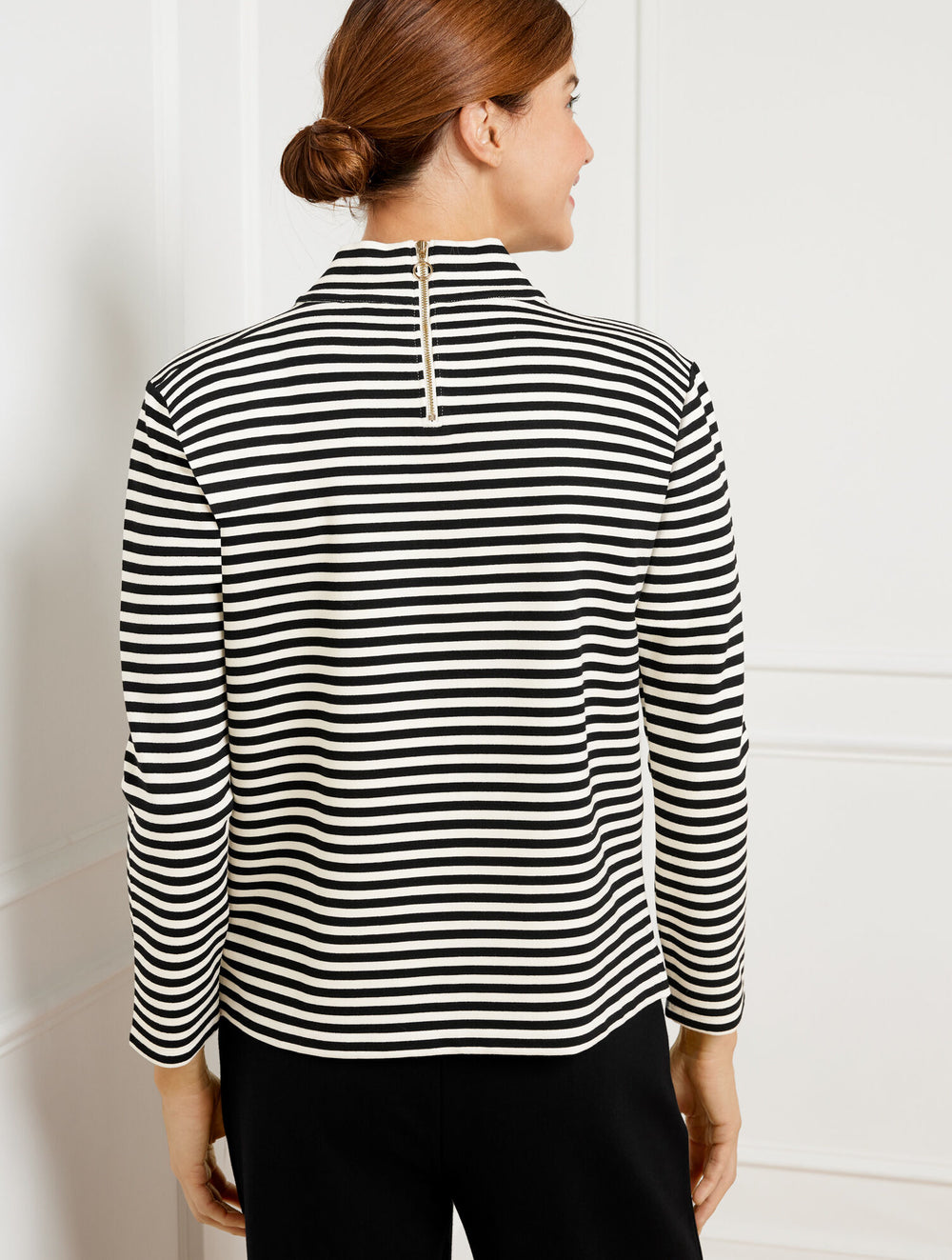 EFFORTLESS ULTRAKNIT ZIP BACK MOCKNECK TOP | Talbots for sale