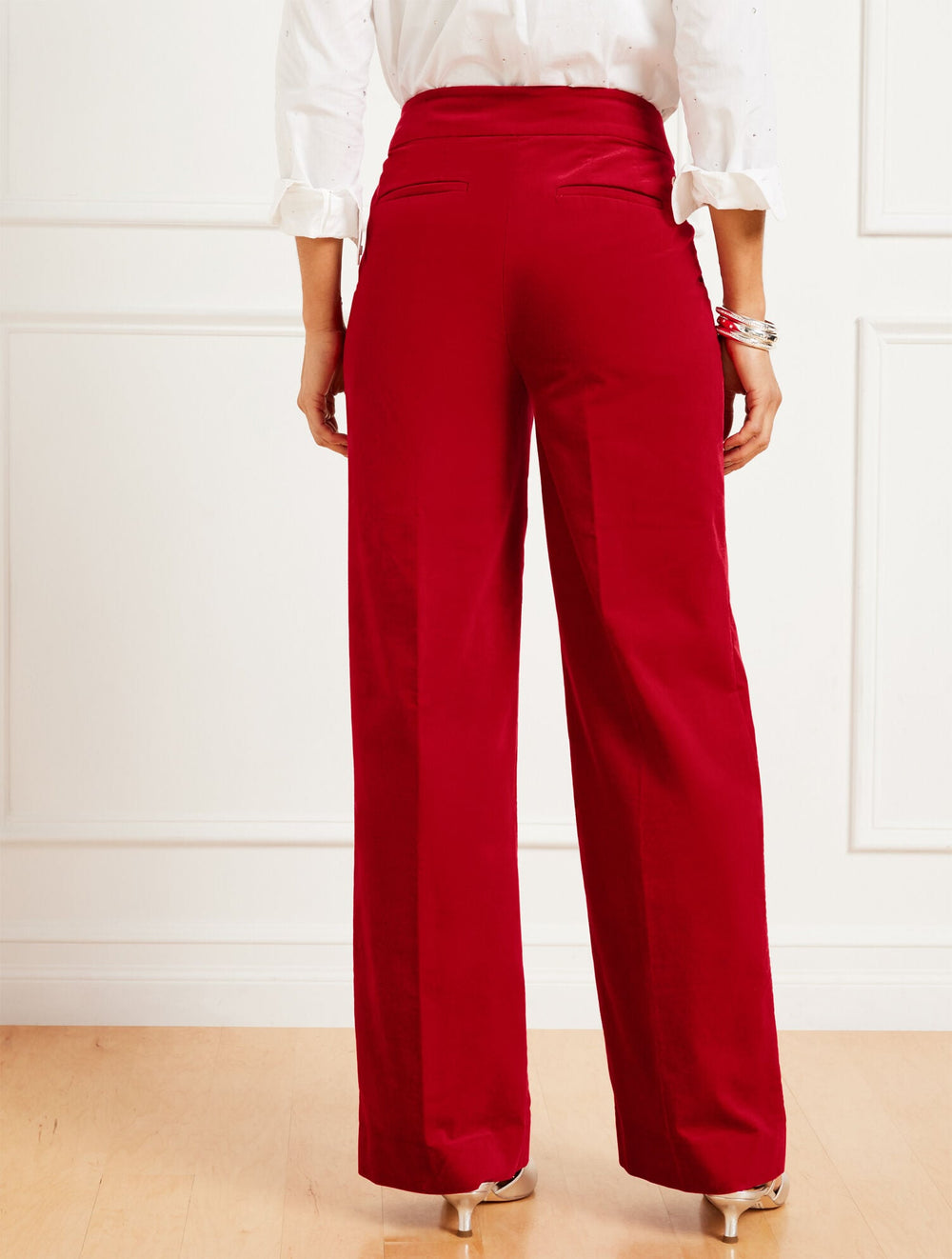 VELVETEEN WIDE LEG PANTS | Talbots sale
