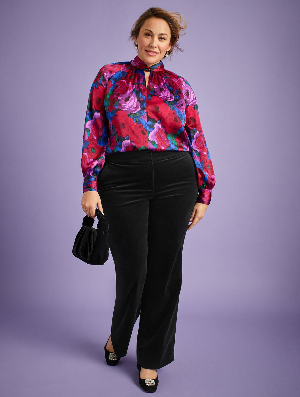 VELVETEEN WIDE LEG PANTS | Talbots sale